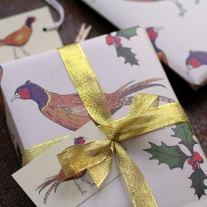 Set regalo di carta da regalo natalizia Pheasant