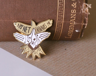 No Net Ensnares Me Charlotte Bronte Enamel Pin