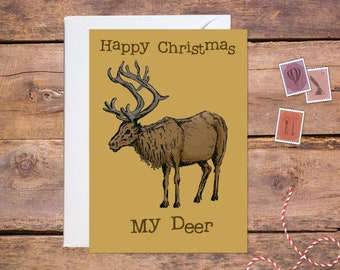 Woodland Reindeer Christmas Card