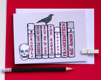 Gothic and Horror Bookshelf Card