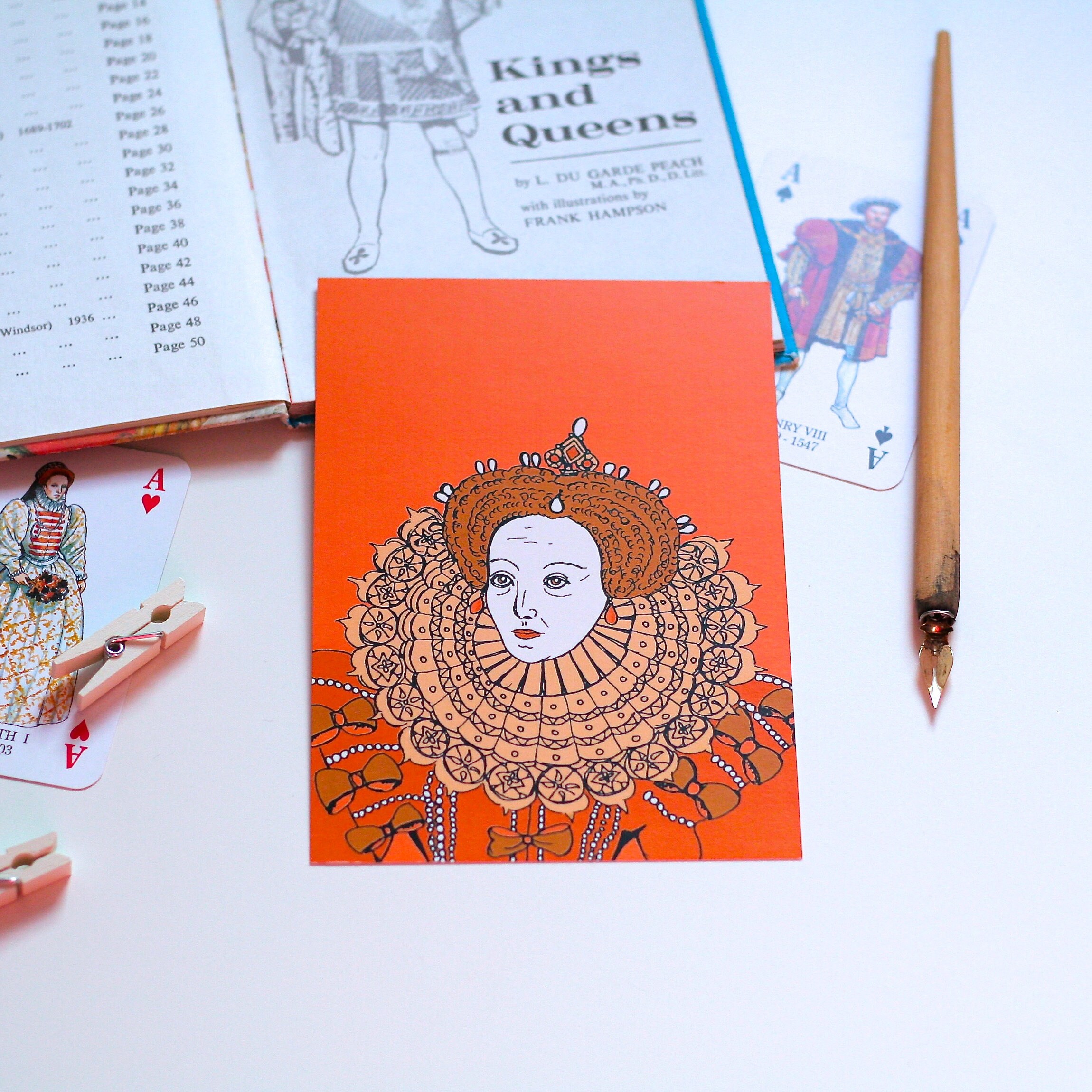 Queen Elizabeth I Postcard The Tudors Print English History Postcard …