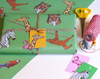 Safari Animal Wrapping Paper