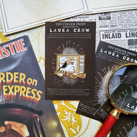 Murder Mystery Enamel Pin 'Stay In And Watch Murder Mysteries'