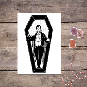 Dracula Tusche Postkarte