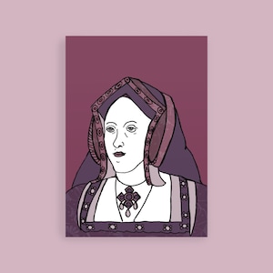 Katherine von Aragon Postkarte The Tudors Print Englische Geschichte Print Queen of England Print Britische Geschichte Königsfamilie