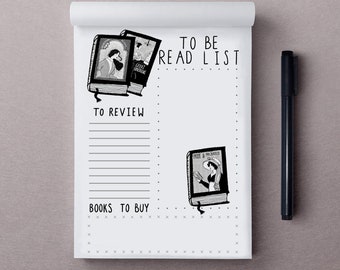 Reading Notepad Black Ink Characters From Classic Literature