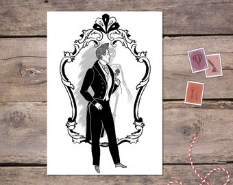 Dorian Gray Black Ink Ansichtkaart