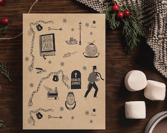 Tarjeta navideña de Charles Dickens, Un cuento de Navidad