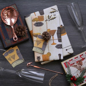 Cocktail di Natale Carta da regalo Art Deco di Natale
