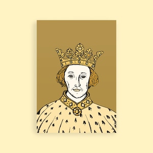 Carte postale du roi Richard II Carte postale de l'histoire anglaise Famille royale