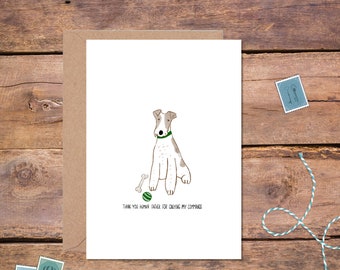 Fox Terrier Dog Father's Day Card