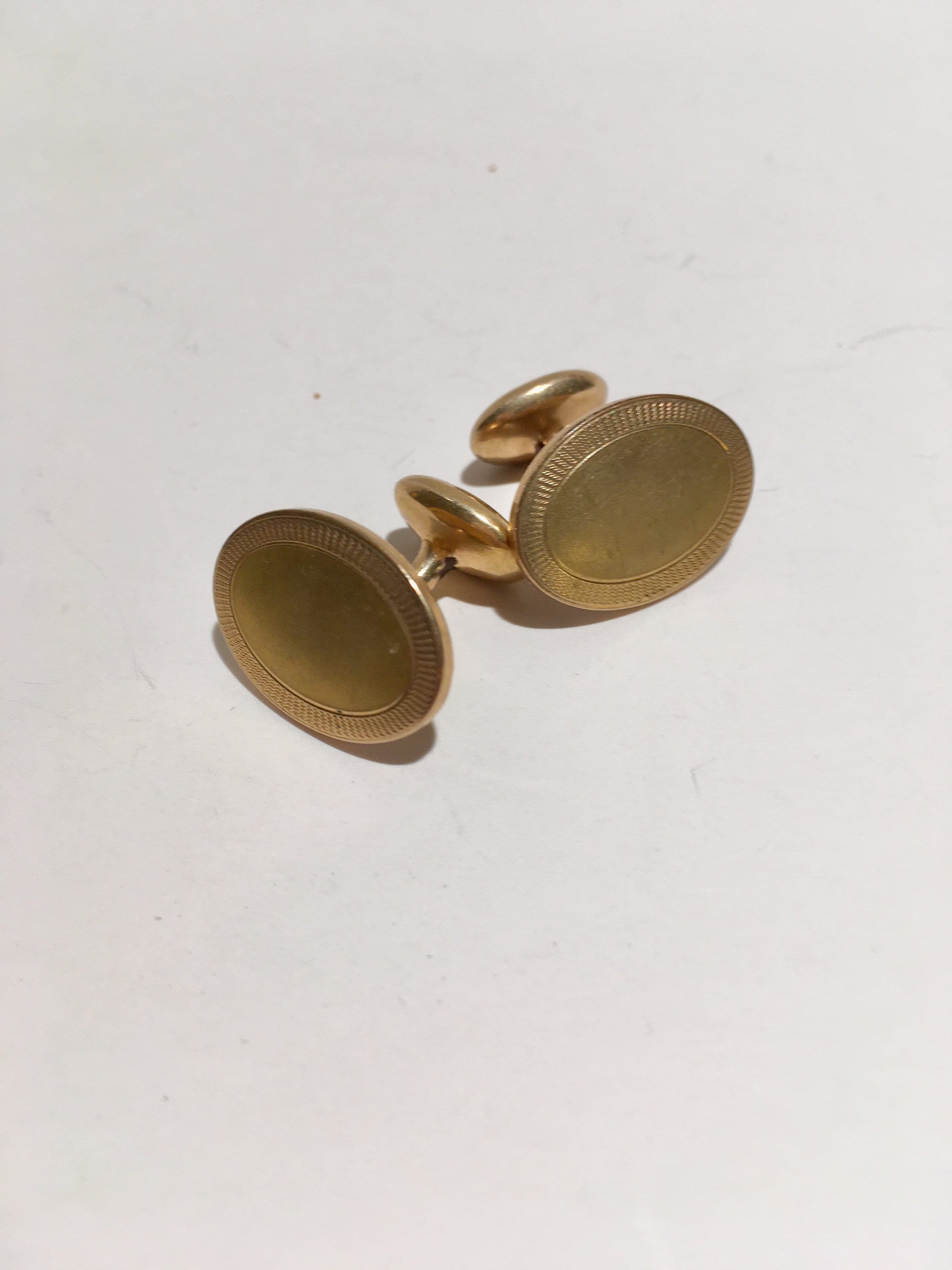 Boutons De Manchette Vintage Dorés Shriner - Marque HADLEY - Fabriqués Aux USA - Occasion