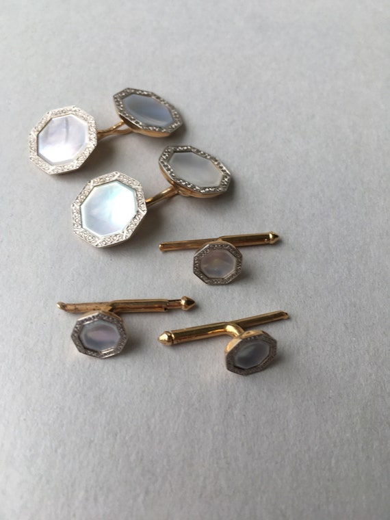 Art Deco LARTER and SONS Men's Studs and Cuff Link