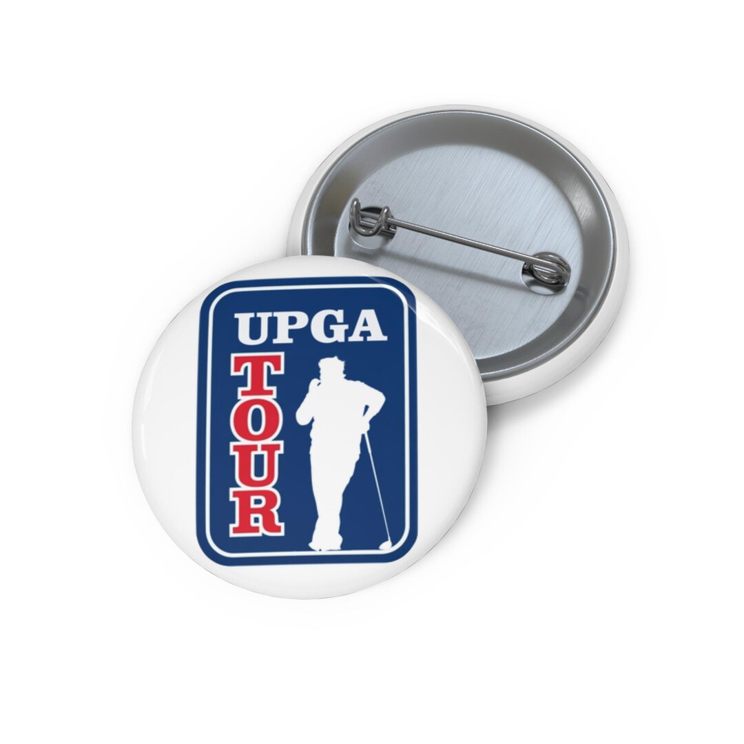 UPGA Tour Logo Pin Button | Round Badge, Golfer Silhouette - Etsy