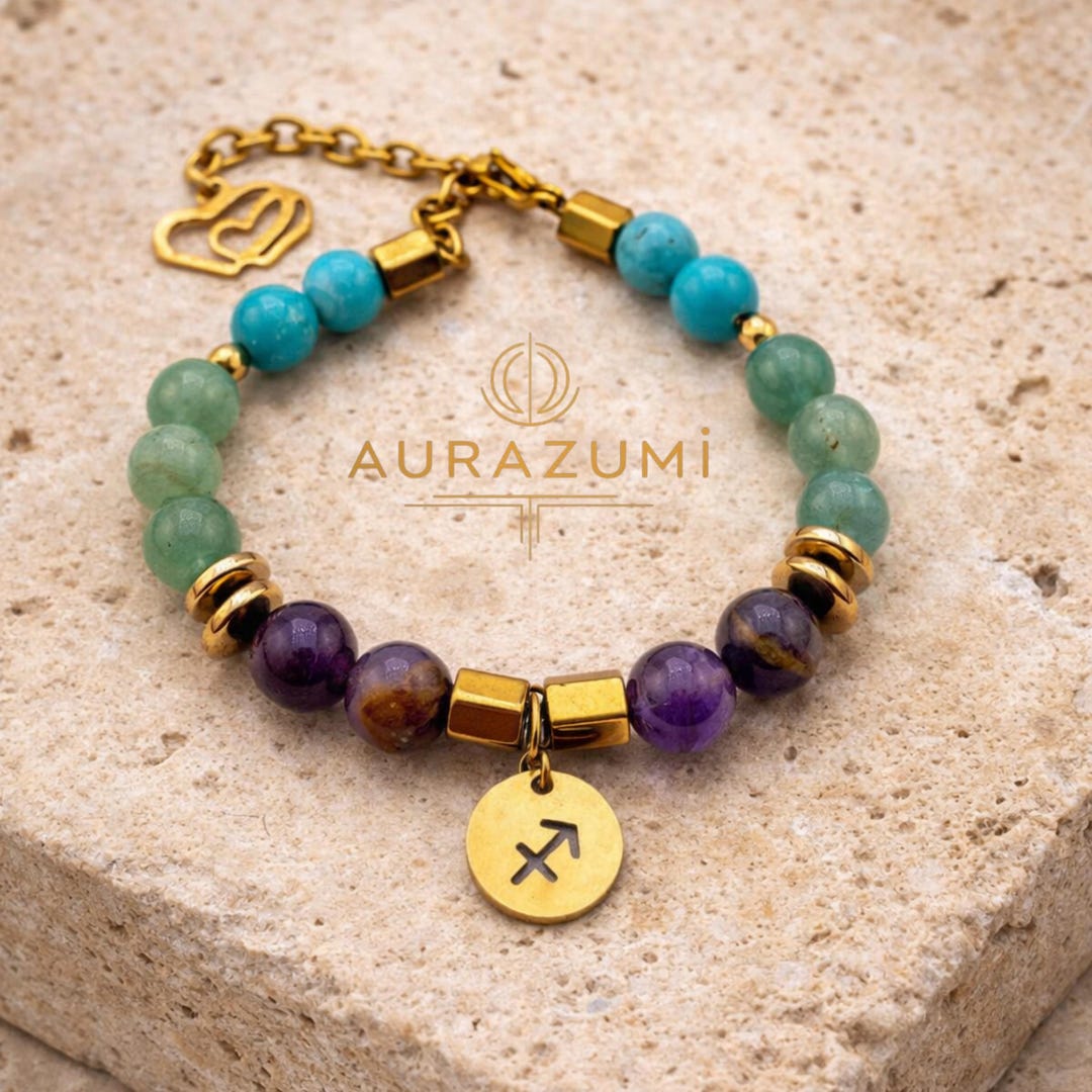 Sagittarius Zodiac Bracelet Handmade Natural Stone Astrology Birthday sagittarius-zodiac-bracelet-handmade-natural-stone-astrology-birthday