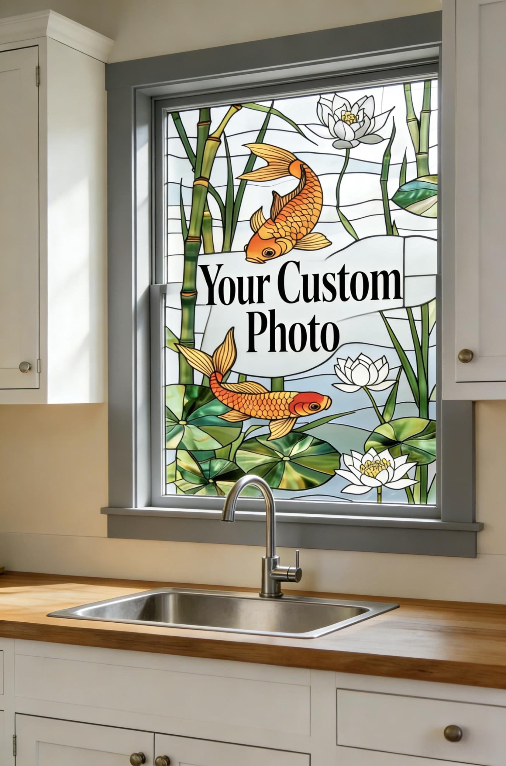 Custom Stained Glass Window Film | Personalized Size & Design | Privacy ...