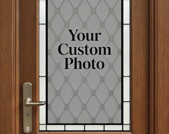 Custom Stained Glass Window Film | Personalized Size & Design | Privacy Decorative Window Cling
