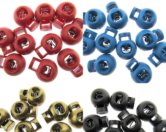 Cord Stopper Lock End Toggles with Metal Spring - 20mm x 18mm