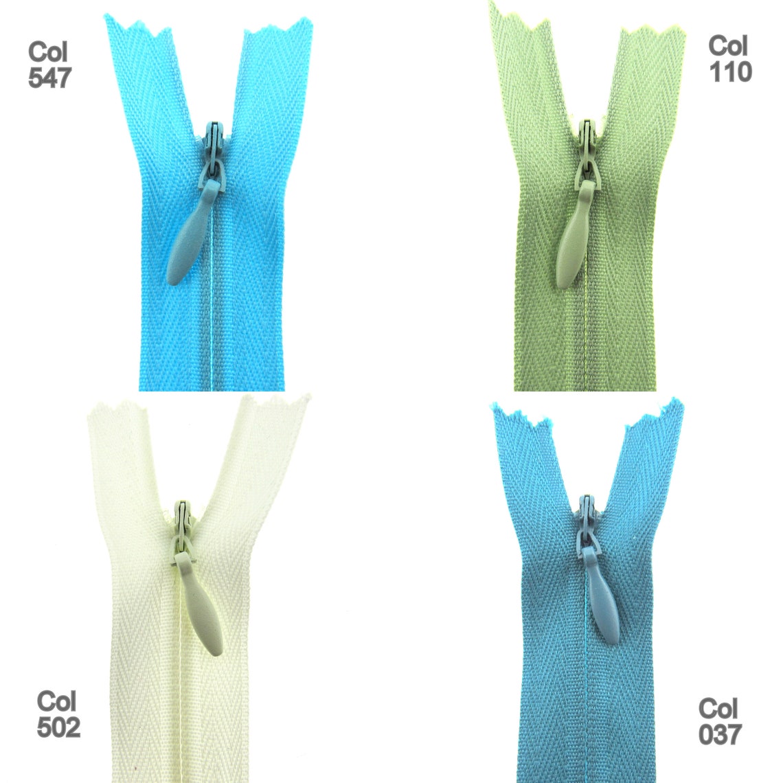 Concealed Invisible Zips / Zipper 30 Colours & 4 Sizes Etsy