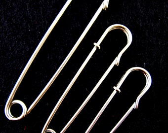 10 x Kilt Pins / Skirt Pins / Shawl Pins - 60/70/100mm ( 2, 3 & 4 inch)