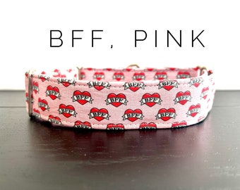 BFF, pink- dog/cat collar and/or leash