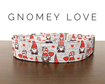 Gnomey Love- dog/cat collar and/or leash