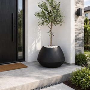 Árvore artificial em vaso de pedra para decoração de interiores, planta de chão moderna e luxuosa (Reino Unido)