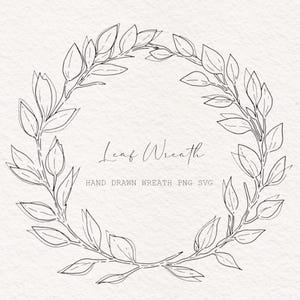 Floral wreath svg png, laurel wreath, branch frame, floral frame, leaf border, leaf frame, leaves clipart, botanical png, floral vector