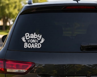 赤ちゃん乗車中カーステッカー、赤ちゃんの足跡ステッカー、ビニール製安全標識
