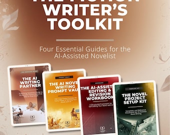 Kit de herramientas para escritores de ficción / Escritura de novelas con IA: sugerencias, configuración y edición (PDF digital)