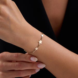 Armband med stjärna i 14 karat guld, elegant himmelskedja, minimalistiska vardagssmycken