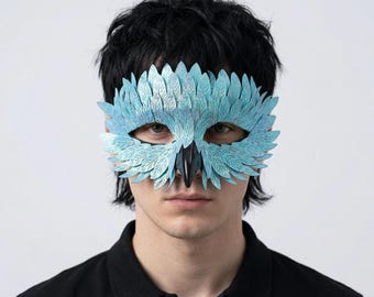 Bird Feather Masquerade Mask | Gothic Venetian Carnival Costume Wear