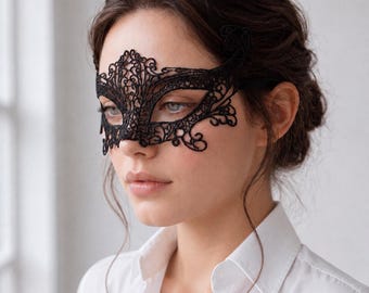 Masquerade Lace Face Mask | Party Eye Mask | Gothic Style Costume Accessory | Mask For Halloween