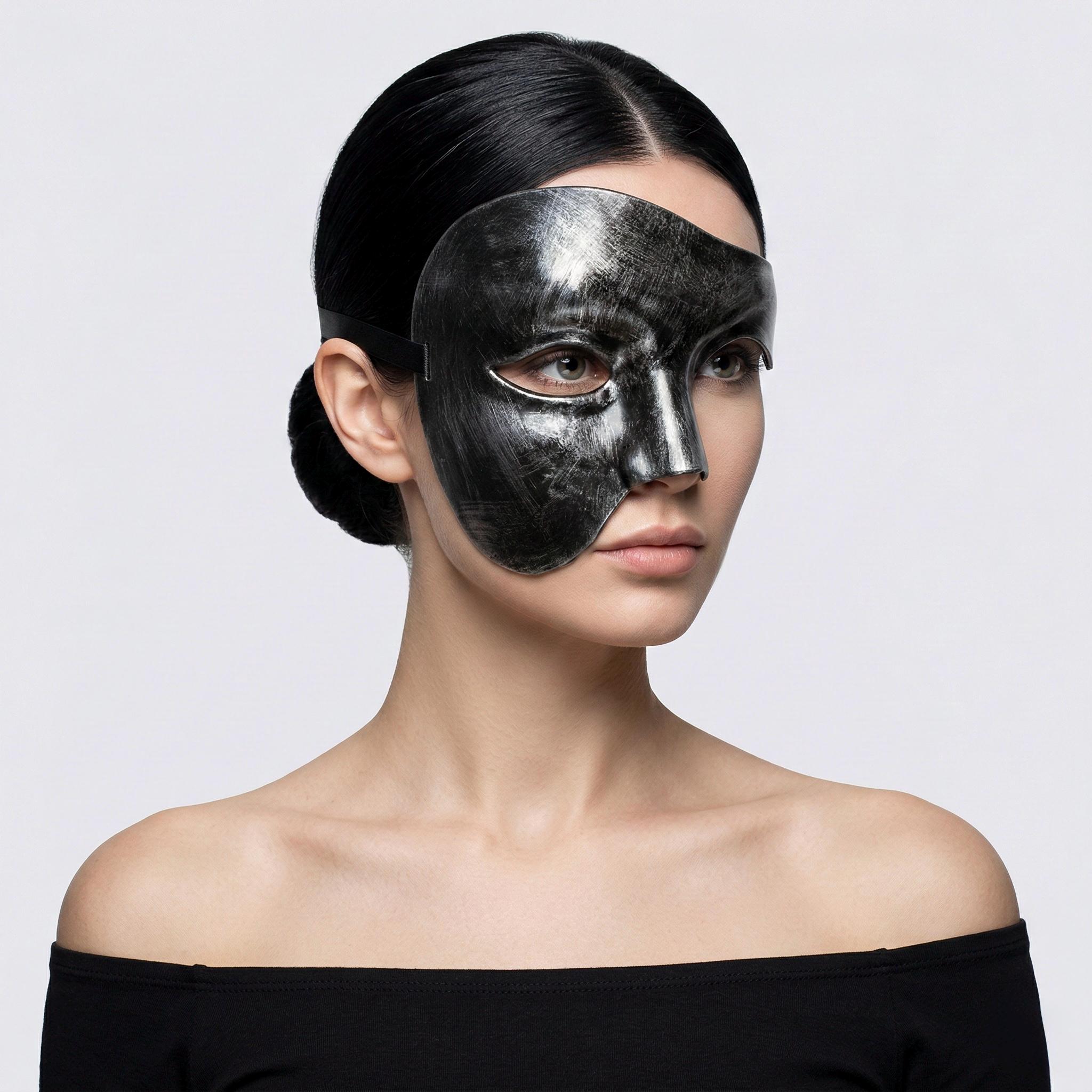 Venetian Phantom Style Mask | Half Face Masquerade | Gothic Party ...