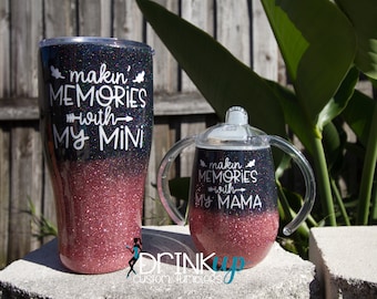 mother and daughter matching cups