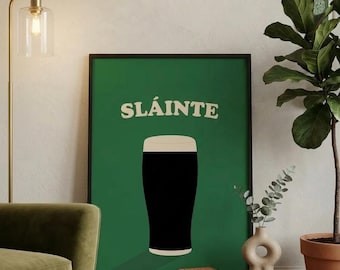 Sláinte' Irish Stout Graphic Print