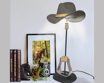 Western Stirrup Table Lamp Horse Gift decor