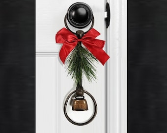 Holiday Door Greeter: Rustic Iron Antique Equestrian Bit Horse Gift