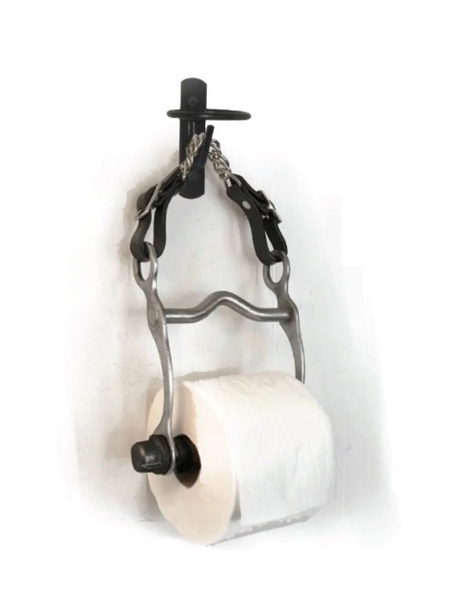 Horseshoe toilet paper holder, rancher gifts, western décor