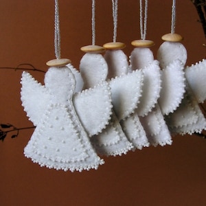 Felt angel decoration White angel ornament Christmas angel decoration White angel Christmas decoration Holiday Felt Decoration