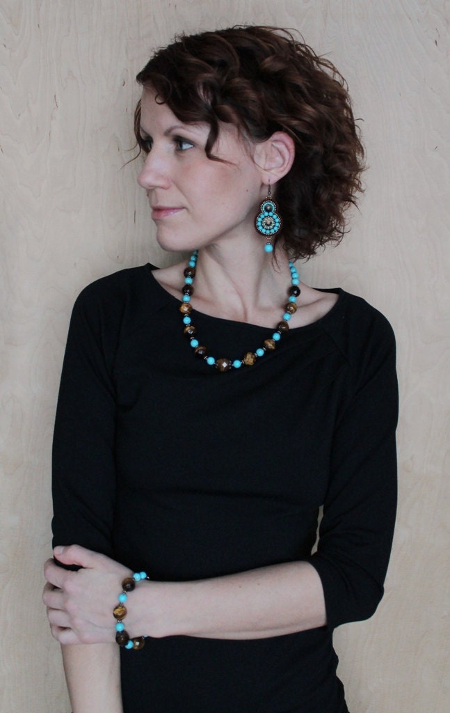 Turquoise Earrings Ethnic Earrings Turquoise Dangle Earrings - Etsy
