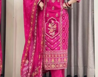 Printed Straight Kurti Pant Dupatta Designer Kurta Set Indian Wedding Dresses 3PC Kurtis