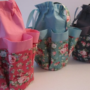 VINTAGE BINGO BAG floral green pink