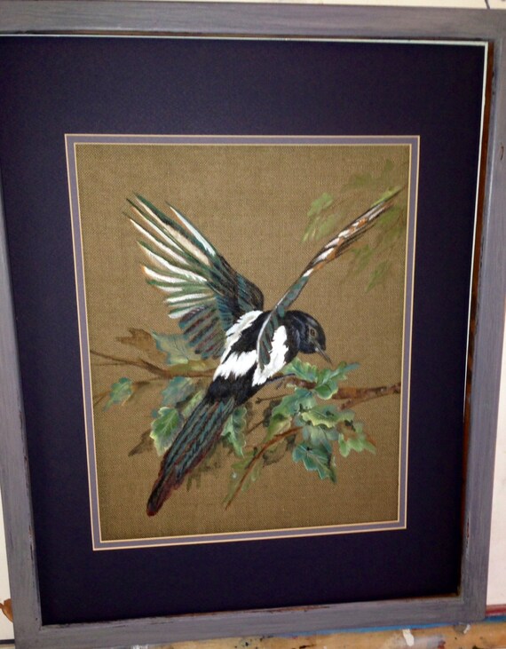 painting on burlap canvas