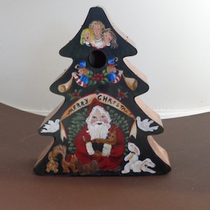 christmas birdhouse with copper roof