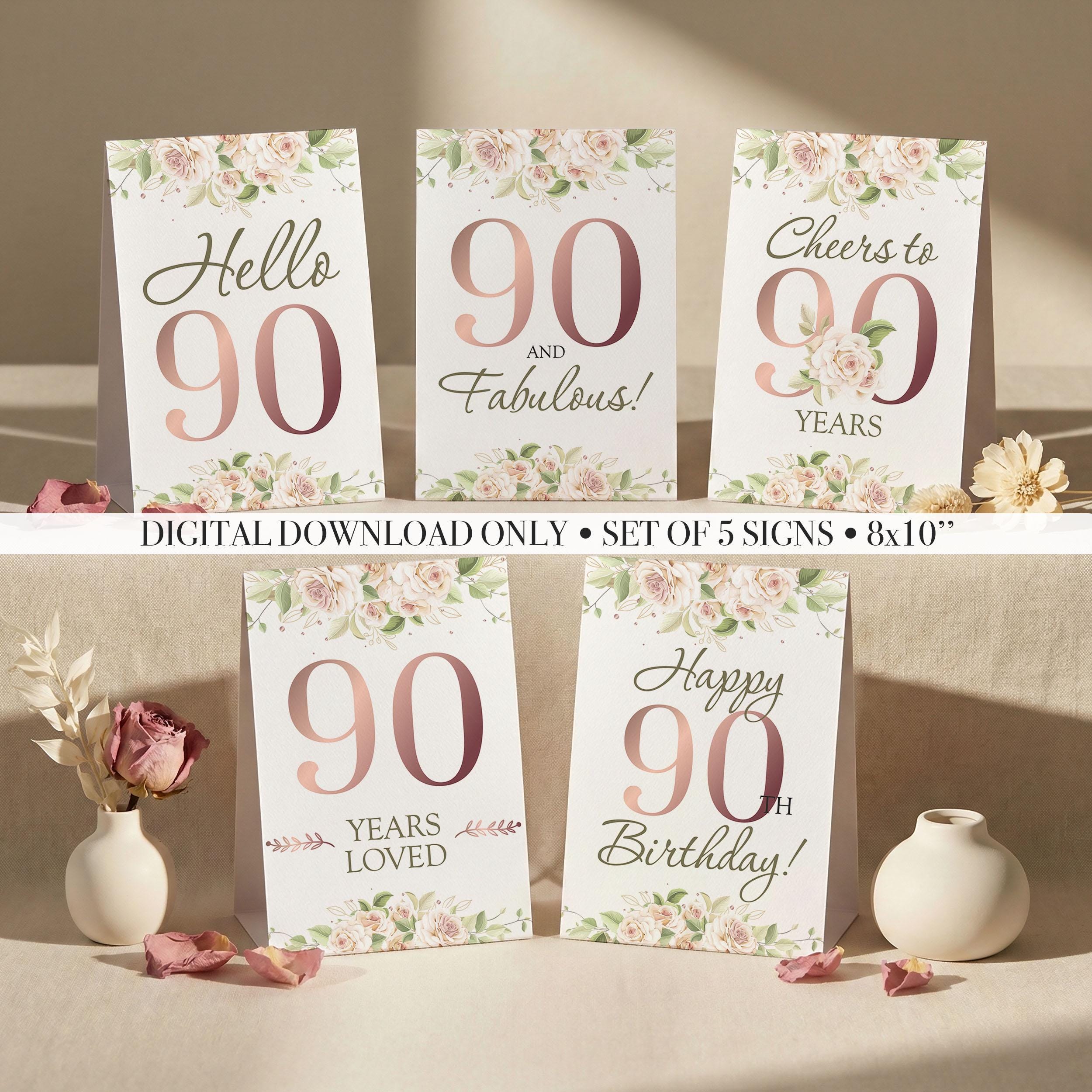 Tischdeko 90. geburtstag
