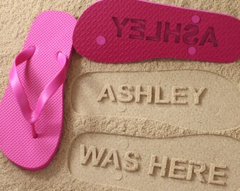 custom embroidered flip flops