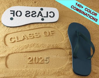 Chanclas con estampado de arena de graduación: disponibles en más de 140 combinaciones de colores