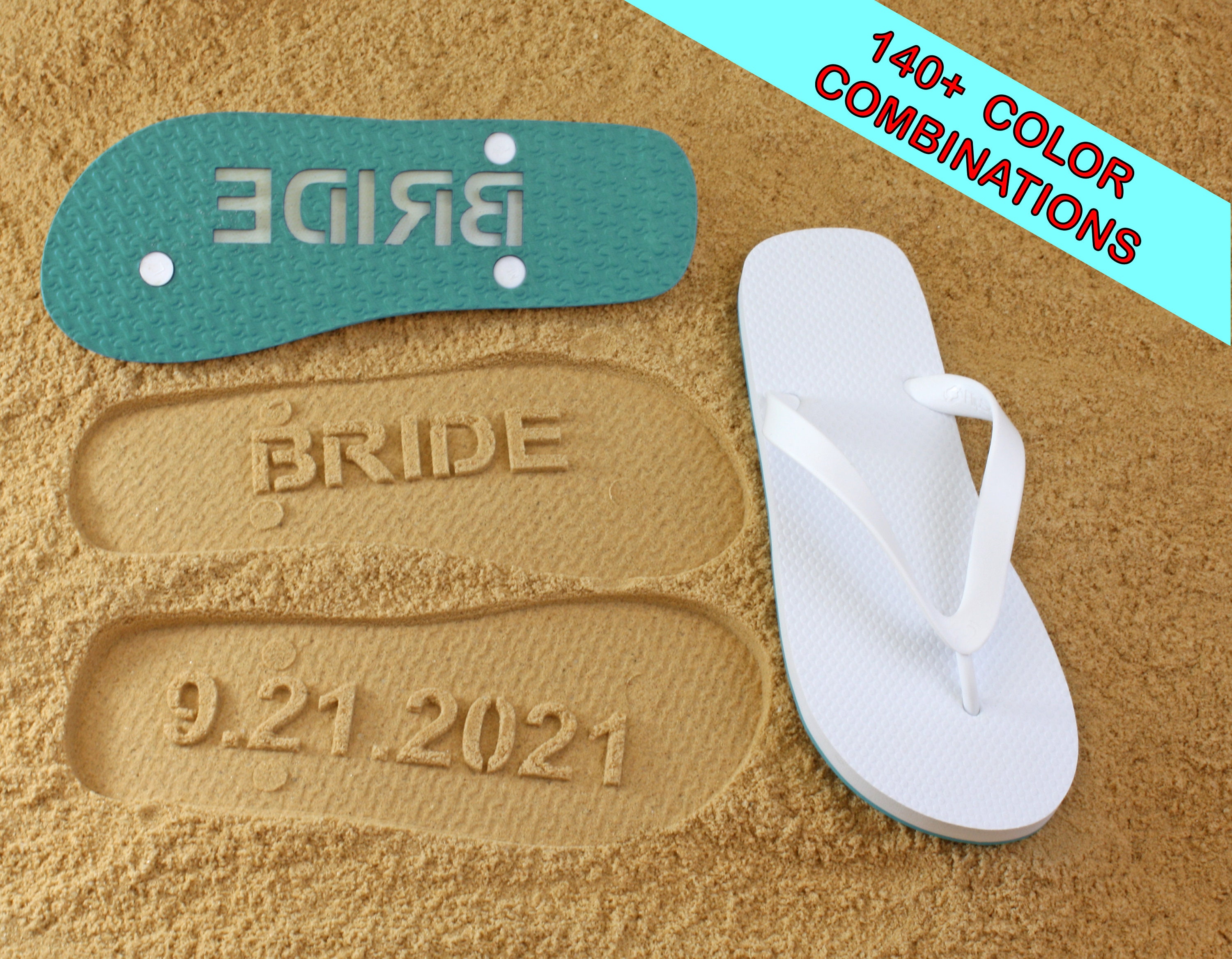 Just married online flip flops