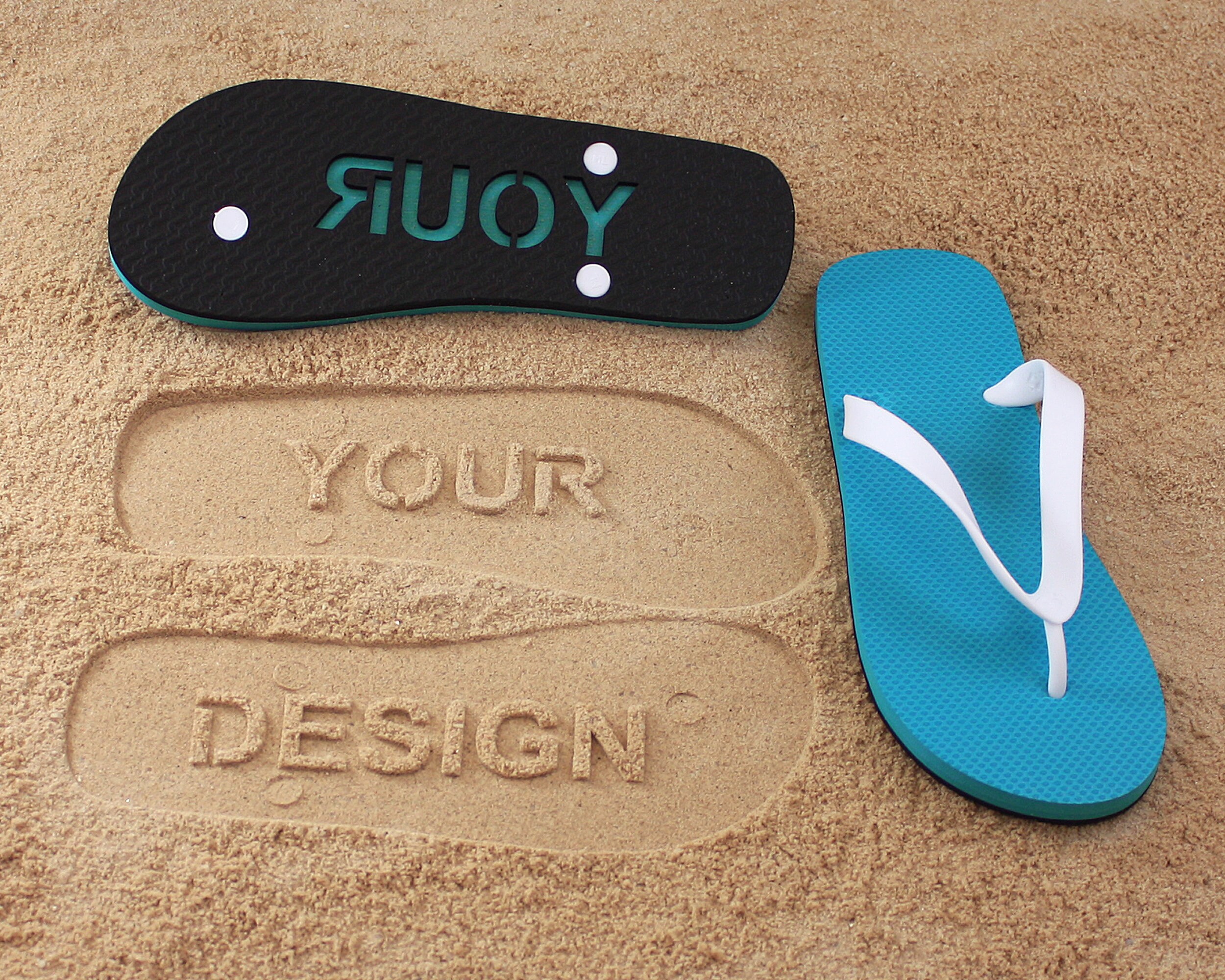 sand imprint flip flops